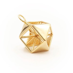 Vector Equilibrium Pendant - Cuboctahedron Pendant - Balance Pendant - Archimedean Solid - Buckminster Fuller - 3D Sacred Geometry Pendant