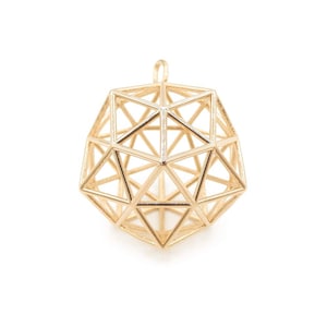 Conscious Crystal Pendant - Christ Consciousness Pendant - Heart Chakra - 3D Sacred Geometry pendant - dodecahedron - icosahedron pendant