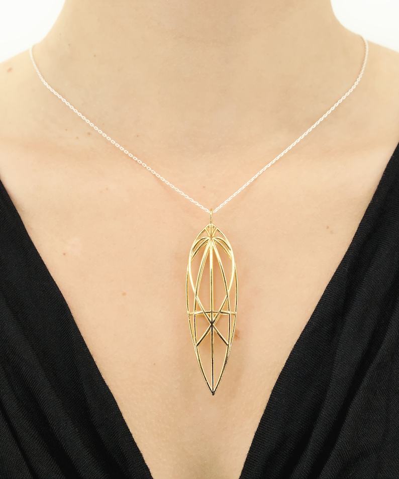 Mary Magdalene pendant necklace, the divine feminine energy spiritual jewelry for women, sacred geometry jewelry, Goddess necklace gold image 2
