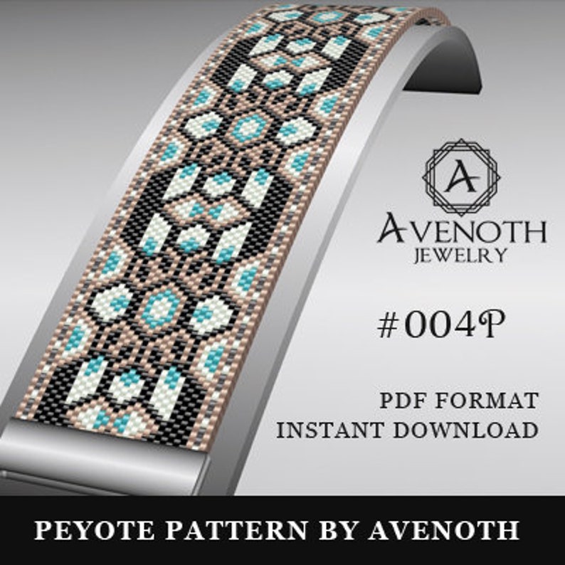peyote stitch avenoth #P011P jewelry pattern digital file beading peyote bracelet pattern pdf pattern peyote pattern bead pattern