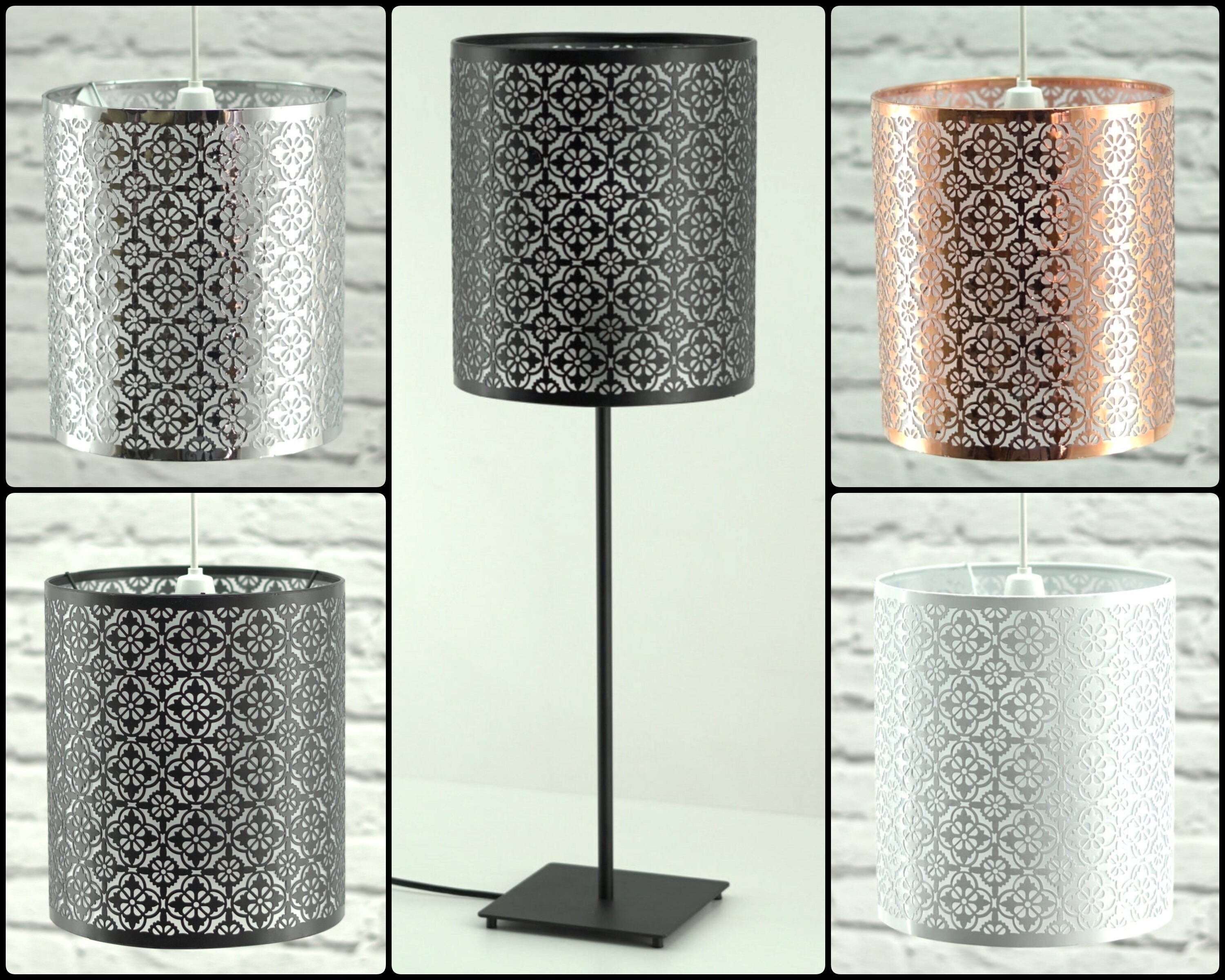 Metal cut out lamp shades deals