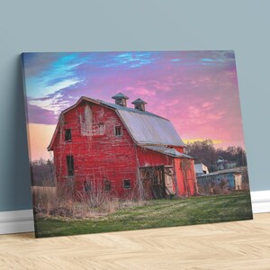 Old Red Barn- Canvas Print