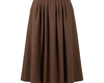 Vintage Brown Wool Suit Skirt Made in the USA Size 12