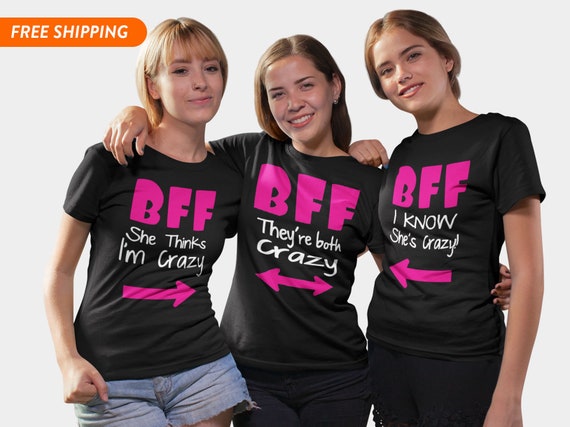 Best friend shirts for 3 bff shirts for 