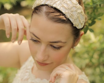 Bridal Headband, Wedding Accessories, Bridal Fascinator, Bridal Headpiece, Wedding Headband, Vintage Style Headband, Flapper Headpiece