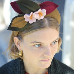 Berry Felt Halo Headpiece