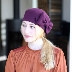 Coppola in feltro invernale con fiocco cappello donna feltro | Etsy Italia