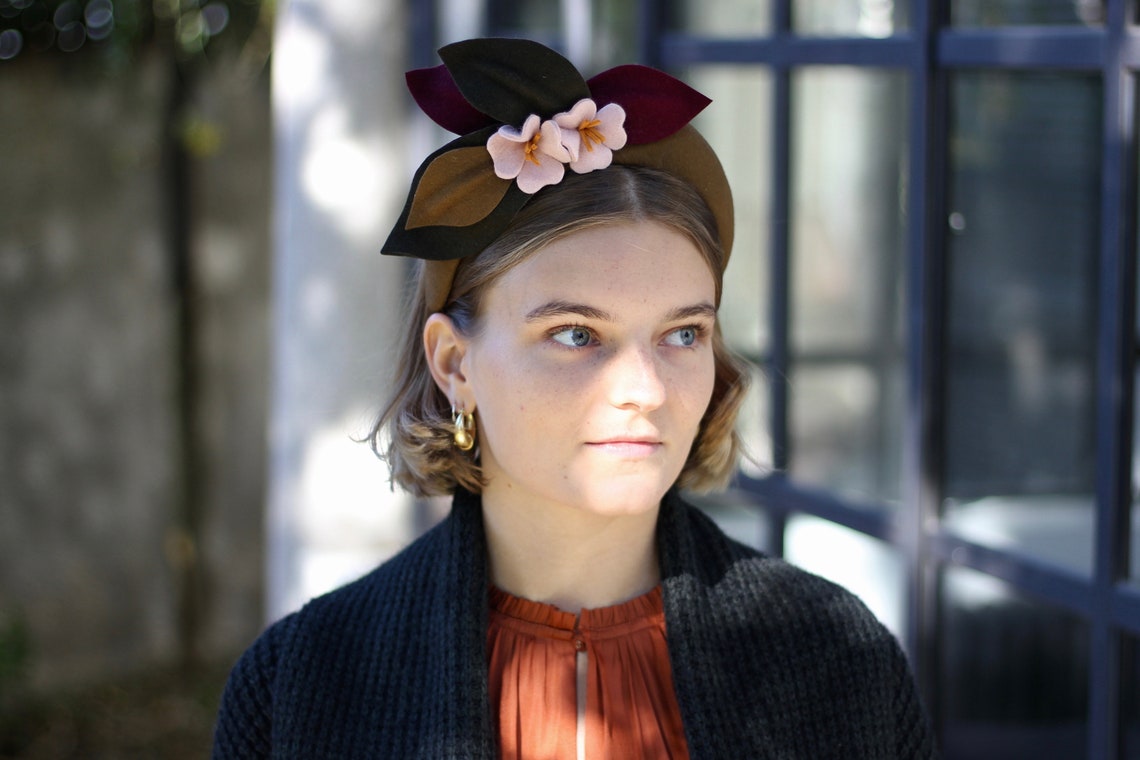 Berry Felt Halo Headpiece main image 1