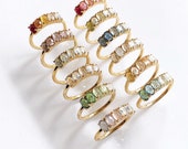 Birthstone ring Garnet Amethyst Aquamarine Diamond Emerald Moonstone Ruby Peridot Sapphire Opal Citrine Blue Zircon band,wedding engagement