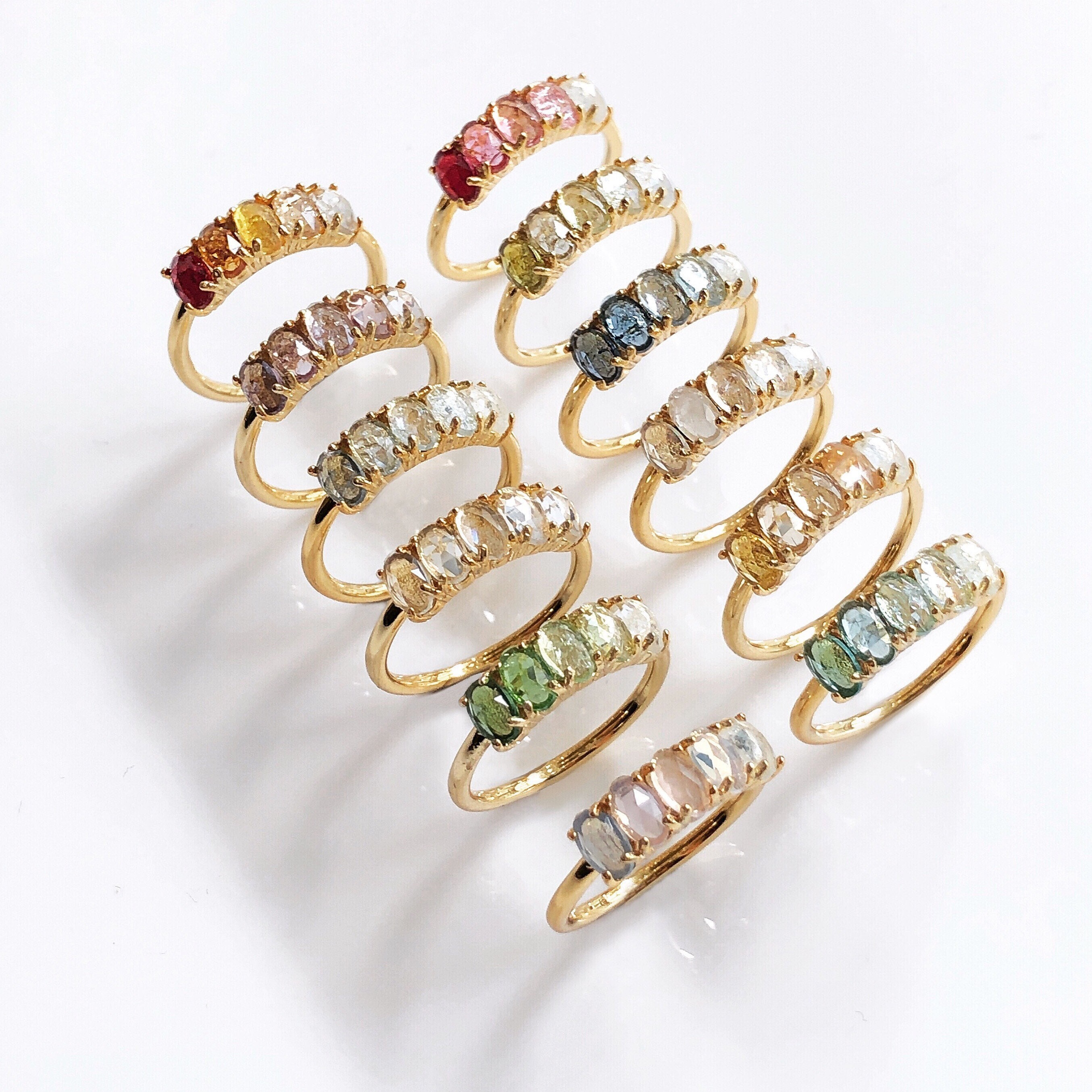 Birthstone Ring: Garnet Amethyst 