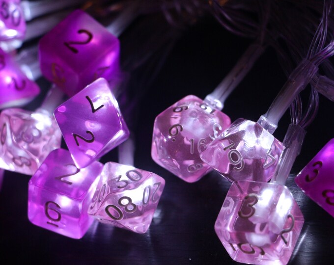 Charmed Polyhedral Dice String Lights Etsy