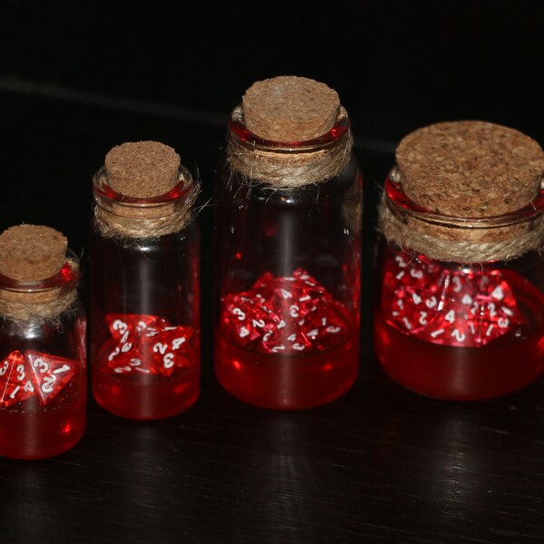 Red Roleplaying Healing Potions - Tiny d4s!