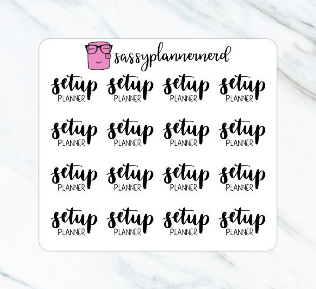 Setup Planner Hand Lettering Stickers Plannner Stickers One Dollar ...
