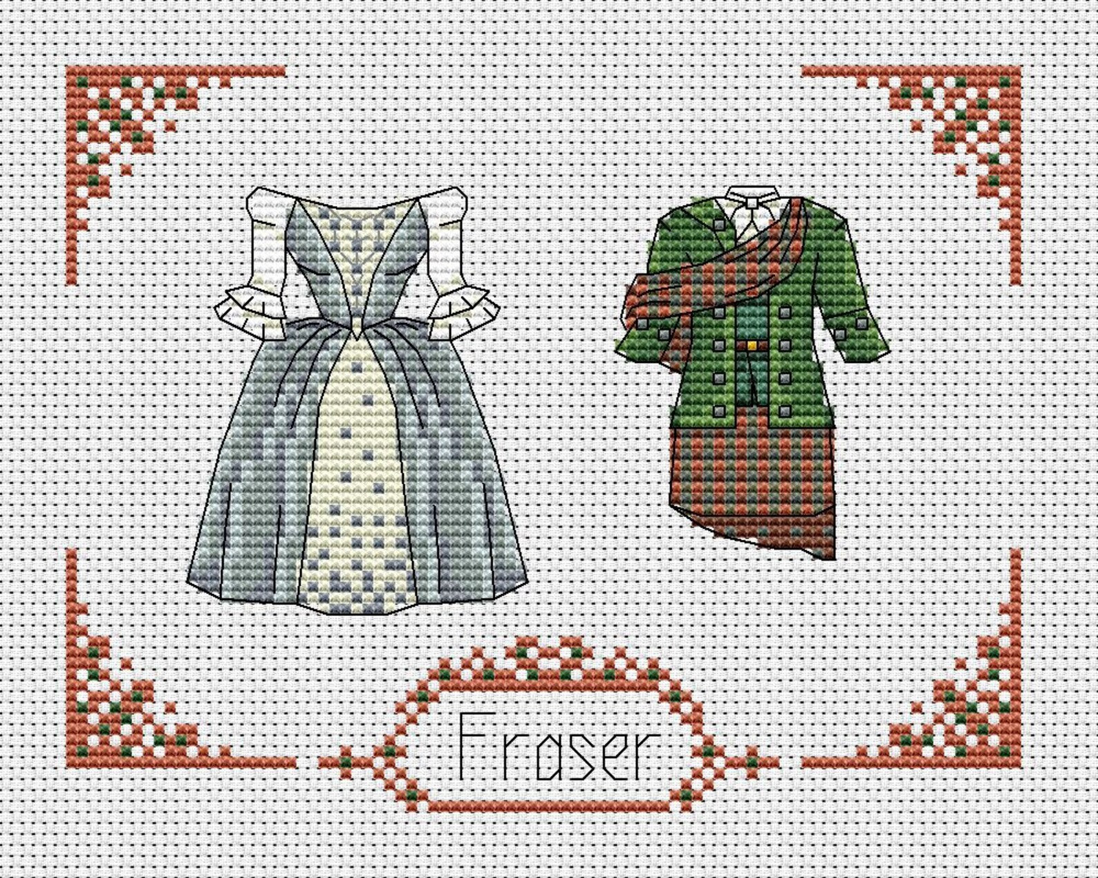 Outlander cross stitch pattern pdf MC005 Claire and Etsy