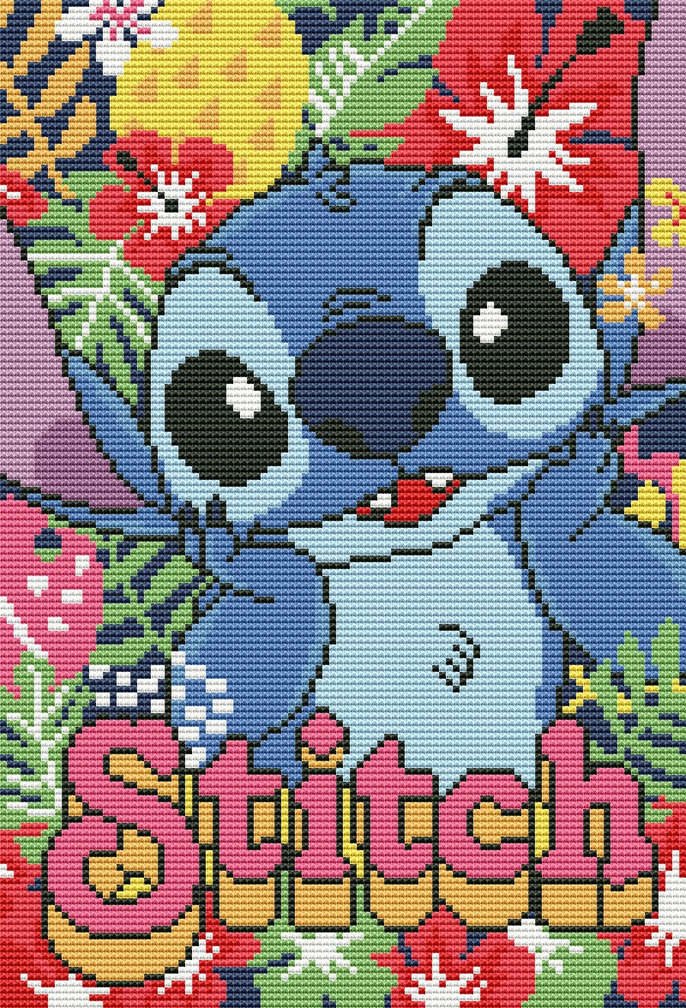 Disney cross stitch pattern DO021 Stitch. Tropical | Etsy