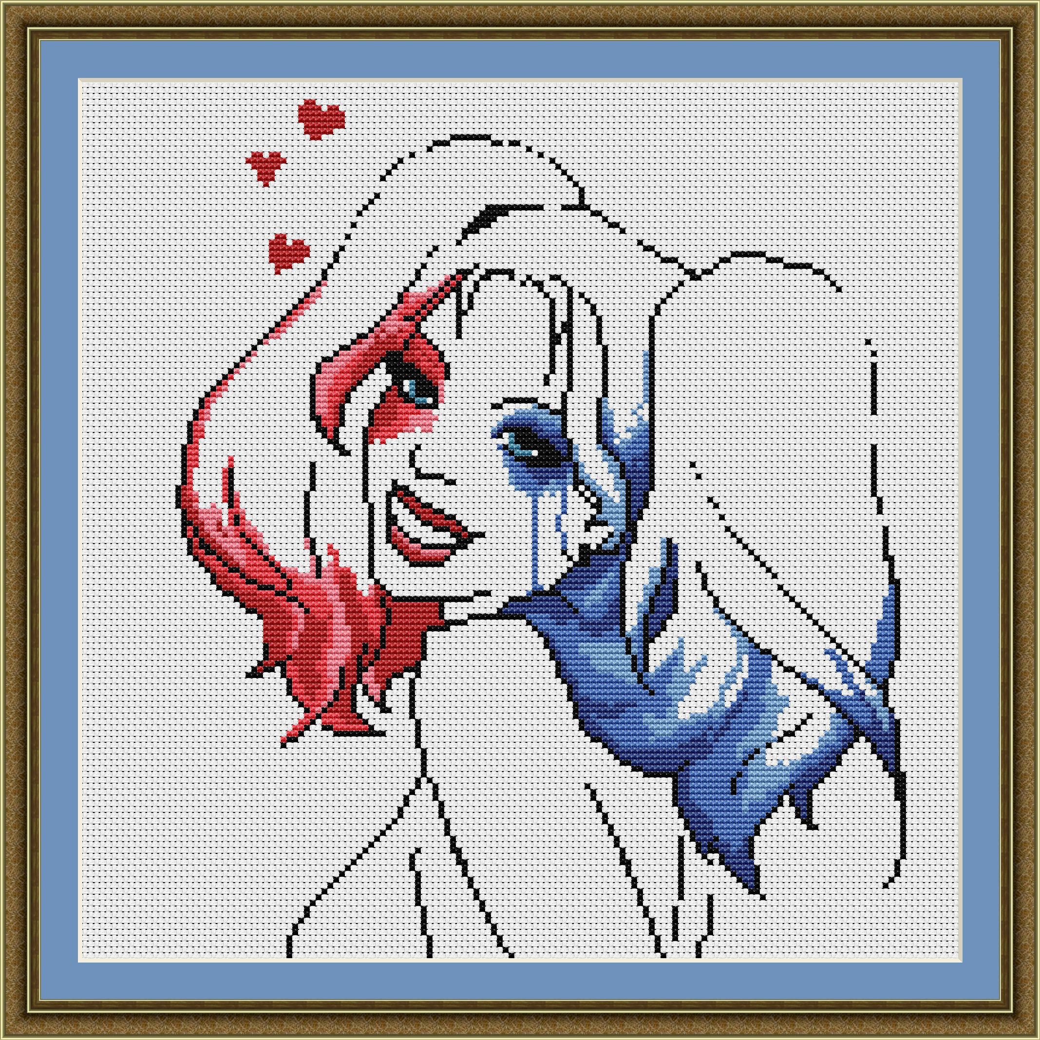 MC008 Harley Quinn 2 cross stitch pattern pdf Etsy