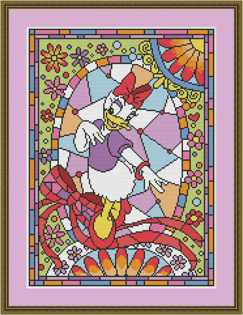 Disney cross stitch pattern SG036 Daisy Duck in Etsy
