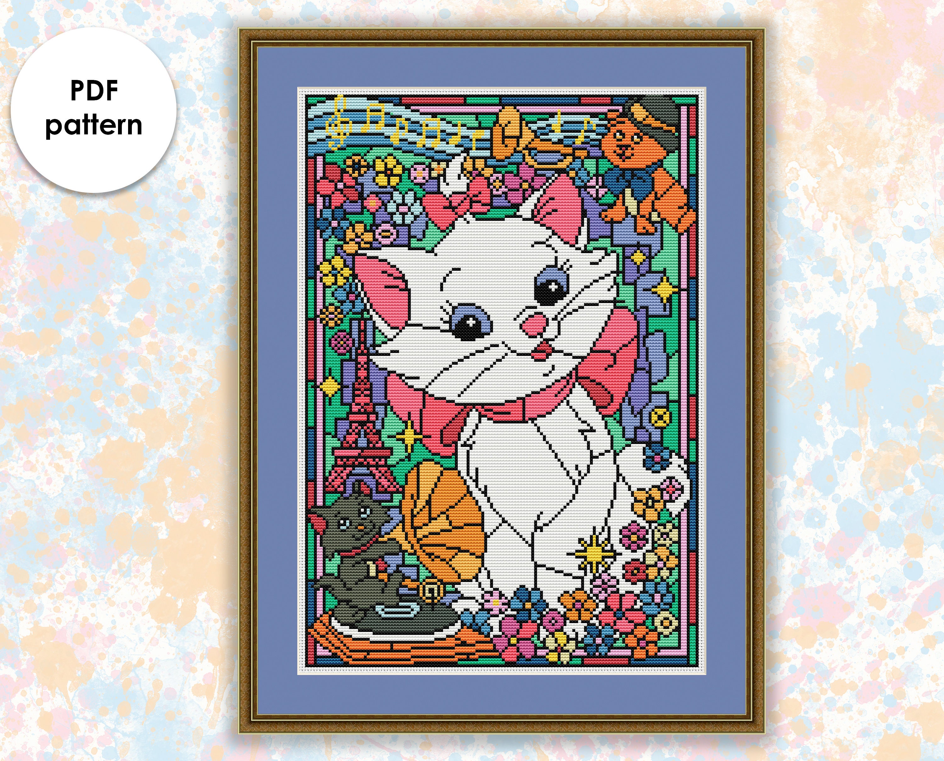 Modern Cross Stitch Pattern Sg017 The Aristocats Etsy