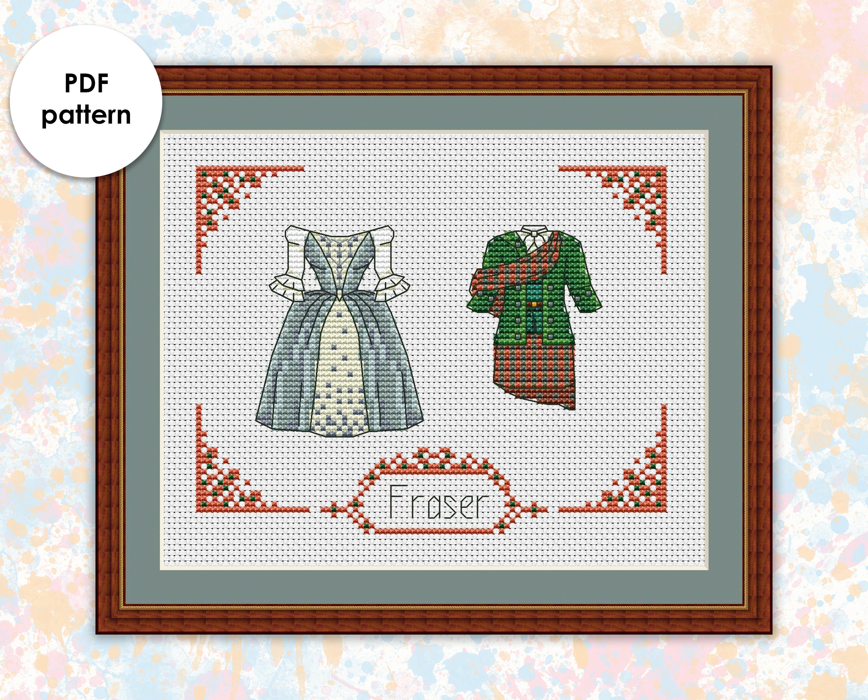 Outlander cross stitch pattern pdf MC005 Claire and Etsy