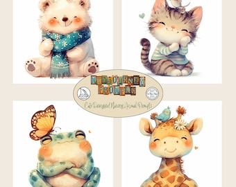 Midjourney Prompts with Whimsical Nursery Animals, professionally written, decorate your child's nursery or create products to sell on line.