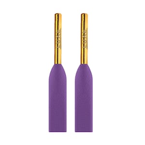 Luxe Brand Purple Reign Shoelaces Made From Italian Lambskin Sheepskin With Matte Finish & Gold Tips - Shoe Accessory, Fashion Gift Idea