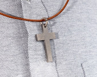 Titanium Cross, Hypoallergic Christian Custom Accessory, Necklace or Keychain