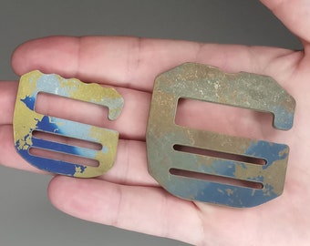 Splash Anodized Titanium G Hook Buckle: 25-38mm Bag Hardware