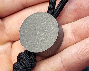 Solid Titanium EDC Bead for Lanyards and Keychains - 25-30mm Heavy Duty Gear - Machined or Stonewashed Finish
