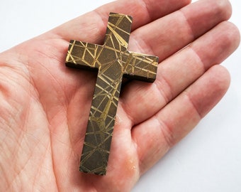 Big Titanium Cross, Hypoallergic Christian Custom Accessory, Necklace or Keychain