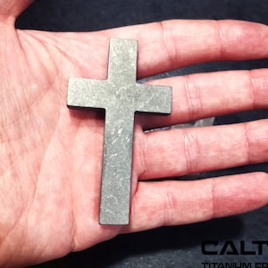 Big Titanium Cross, Hypoallergic Christian Custom Accessory, Necklace or Keychain