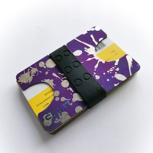 Porta carte di credito minimalista personalizzato in titanio anodizzato, per uomo e donna, blocco RFID, confezione regalo, design sottile per carte e contanti