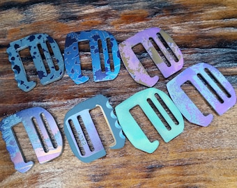 Custom Splash Anodized Titanium G Hook Buckle - 25mm Bag Hardware