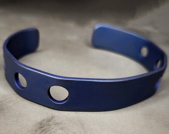 Custom Anodized Titanium Cuff Bracelet: Hypoallergenic Water-Resistant Design