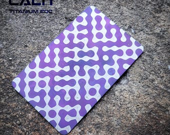 Custom Calti Titanium RFID Blocking Card, Splash Anodized EDC