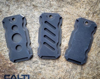 Thick Titanium Tag: Military Badge, EDC, Hypoallergenic