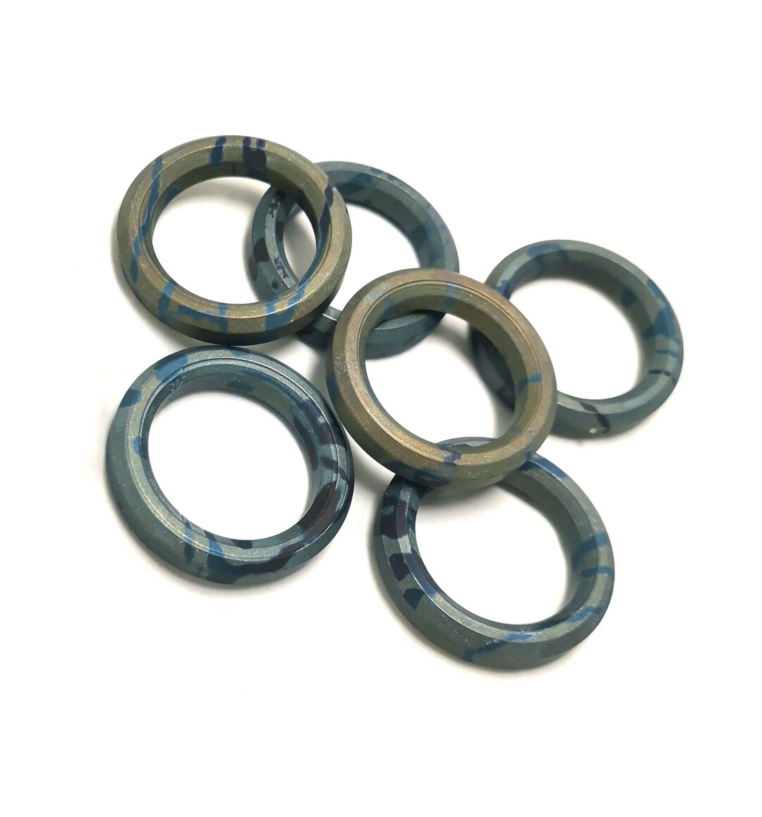 Custom Splash Anodized Titanium Key Ring, Titanium EDC, Keychain Ring