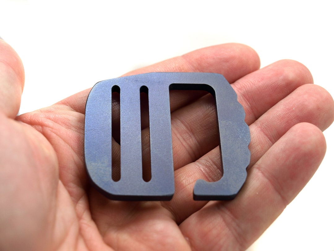 Titanium G Hook Buckle 38mm, G Shape Release Belt Buckle Tri Bar Buckles G Hook Adjuster Slider