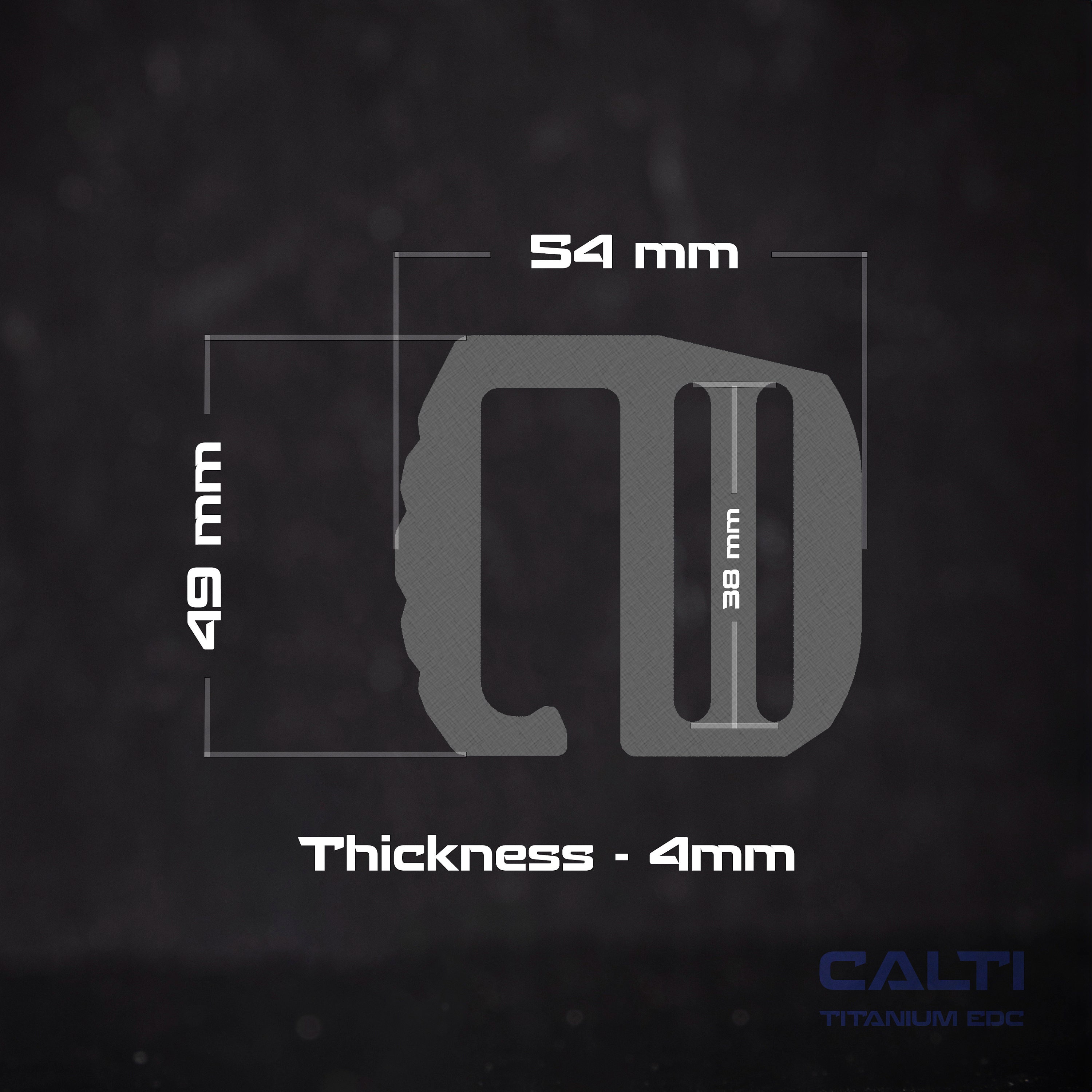 Titanium G Hook Buckle 38mm, G Shape Release Belt Buckle Tri Bar