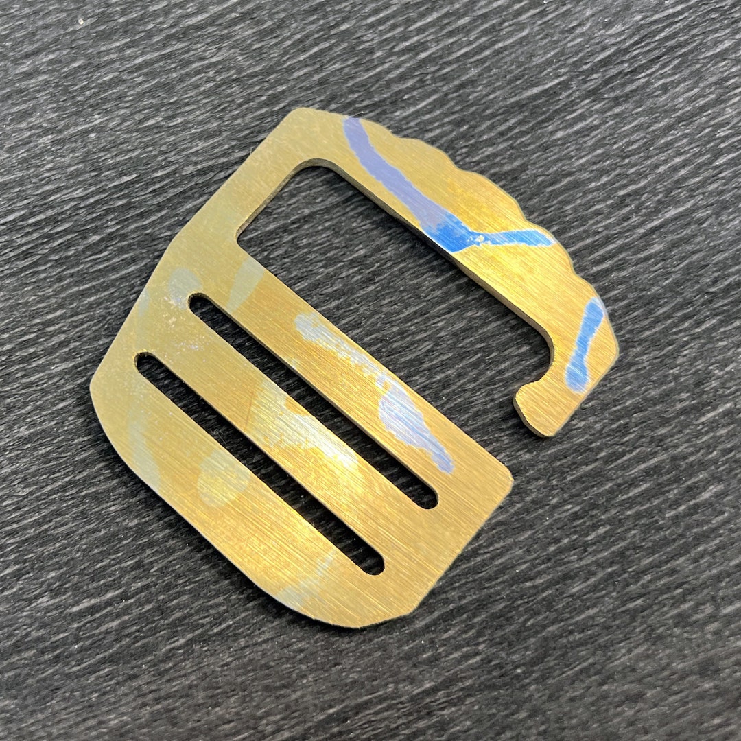 Titanium G Hook Buckle 38mm, G Shape Release Belt Buckle Tri Bar Buckles G Hook Adjuster Slider