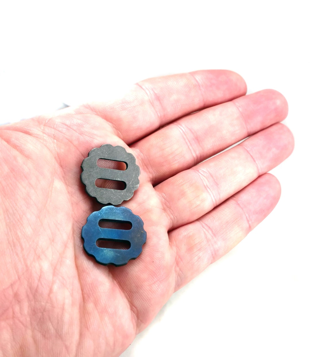 10 Titanium Custom Buttons, Metal Buttons, Shirt Button, Coat & Jeans