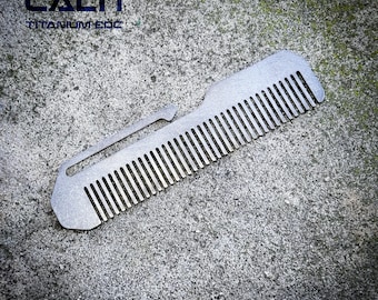 Titanium Comb with Clip, Calti EDC Tactical Tool
