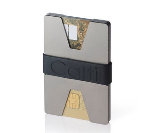 Titanium Minimalist Wallet: RFID Blocking Cardholder, Slim Design
