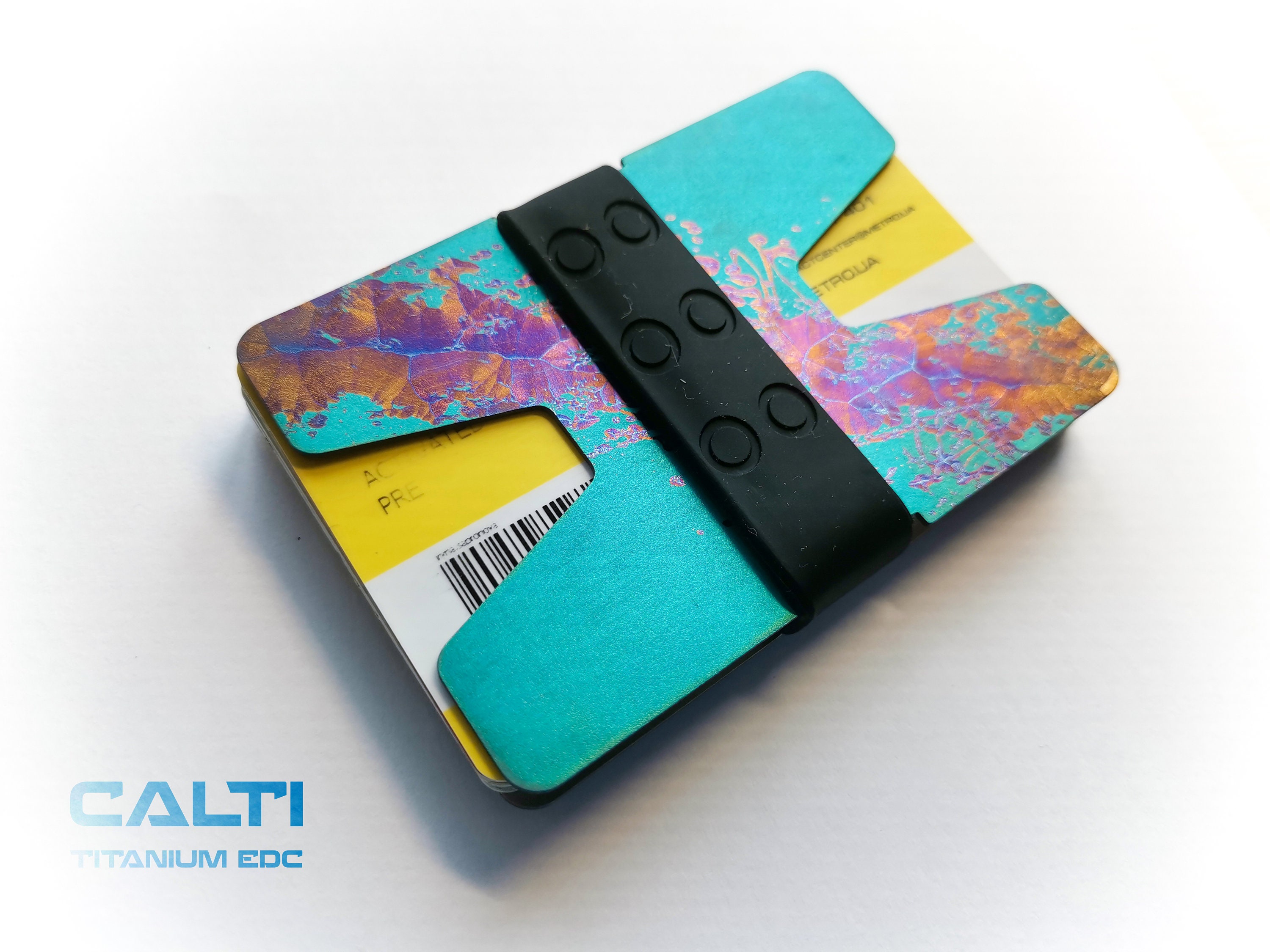 Splash Anodized Titanium Wallet: Minimalist RFID Blocking Cardholder - Etsy