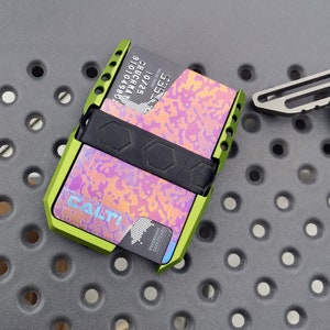 Design EDC Minimalist Slim Wallet von CALTI, RFID Protect, Herrenbrieftasche, Visitenkartenhalter, Fronttasche Wallet, Tactical Wallet