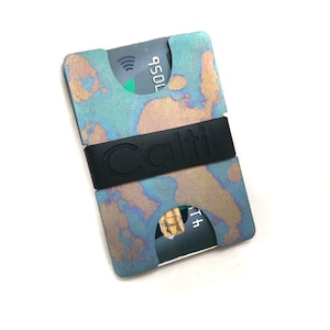 カスタム スプラッシュ カルティ チタン ミニマリスト ウォレット カードホルダー、男性と女性用、RFID ブロッキング、ギフトボックス、1～10 枚のカードと現金用のスリムなデザイン