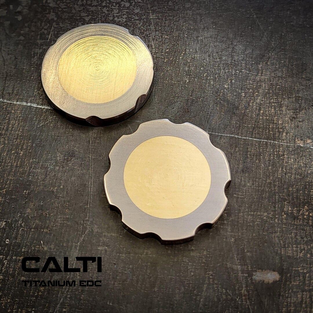 Titanium & Brass EDC Challenge Coin | 32mm Hand-finished Multi-metal ...