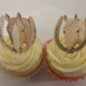 Essbare Pferdekopf Karte Cupcake Toppers