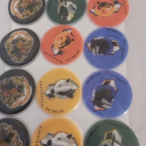 HarryPotter 12 decorazioni per cupcake in pasta di zucchero commestibile a forma di case scolastiche