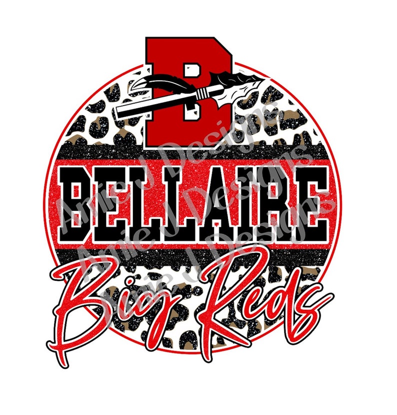 Bellaire Big Reds Mascot Version Glitter Ohio PNG Sublimation Etsy