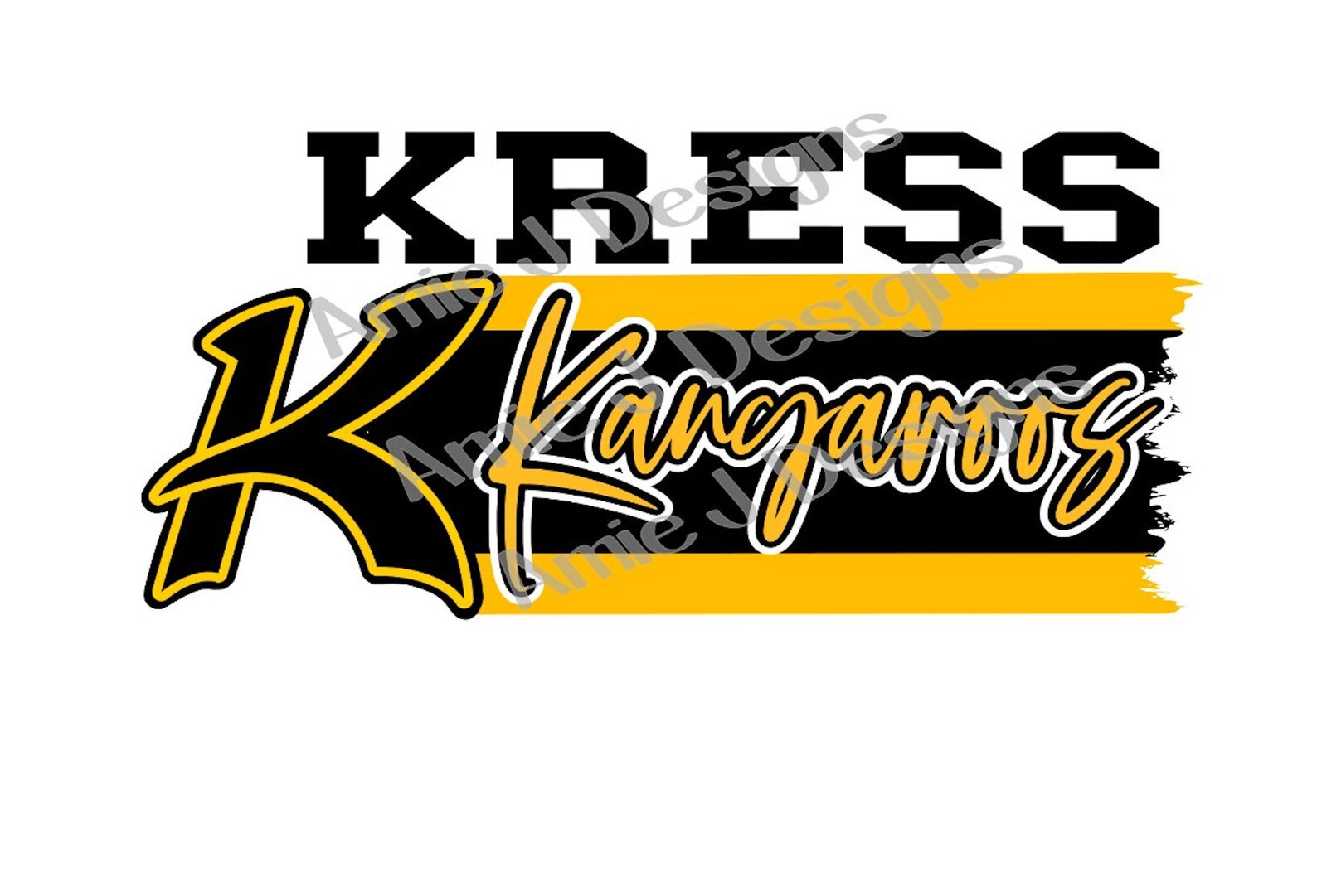 Kress Kangaroos Jagged Mascot Texas PNG Sublimation Design Etsy